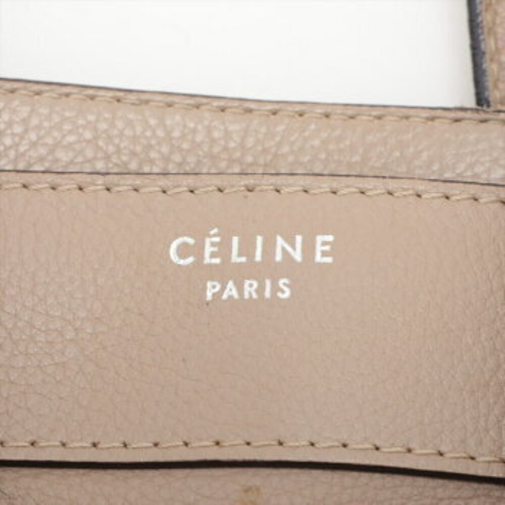 Celine Shoulder Tan Bag Leather Shopper Beige Luggage Tote - Picture 12 of 14